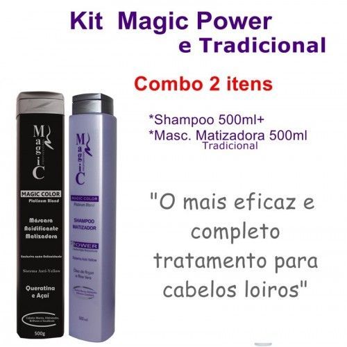 Kit Magic Color Tradicional + Shampoo Matizador Power 500ml